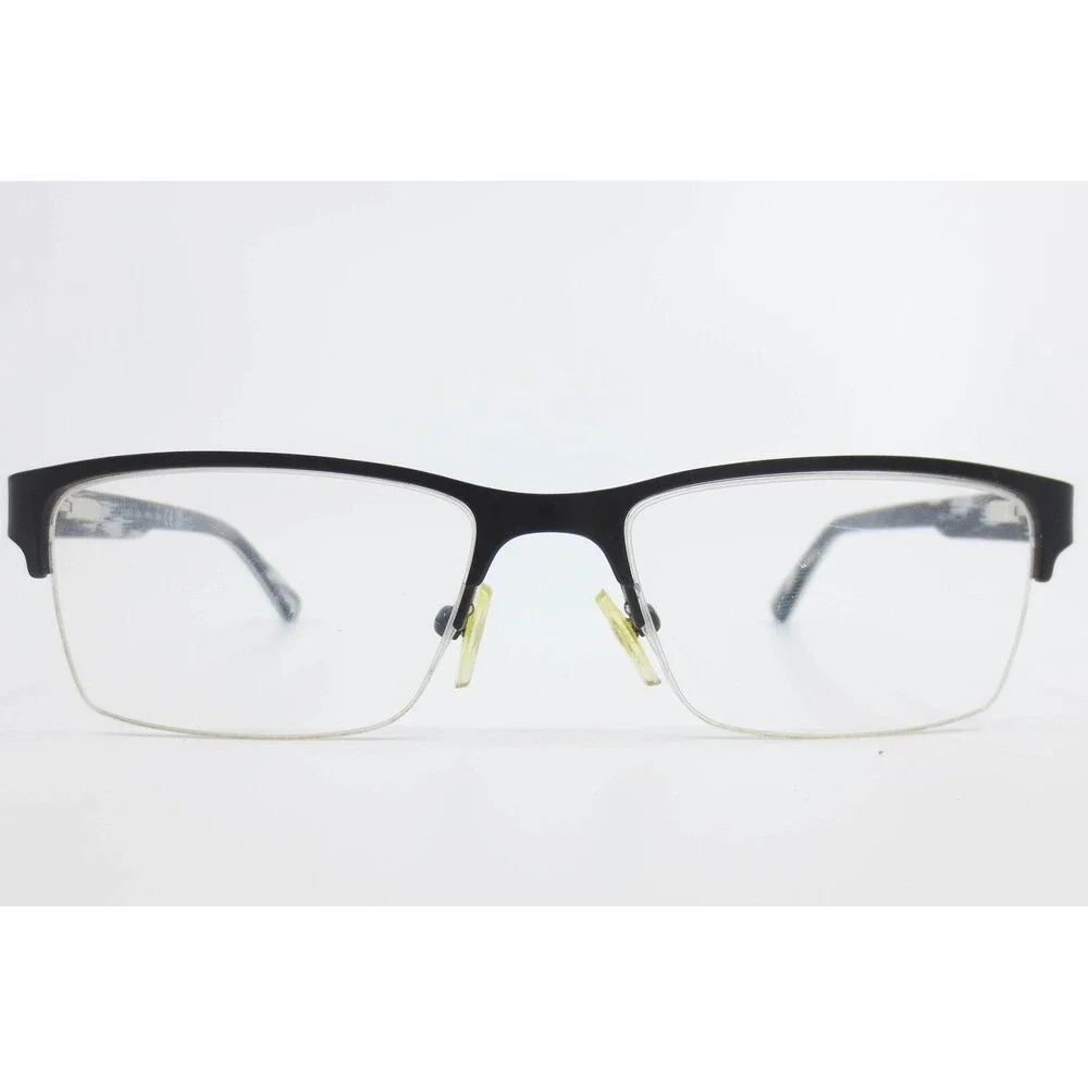 GO 1020 1600 Matte Black Semi Rimless Rectangular Eyeglasses 53-17-135